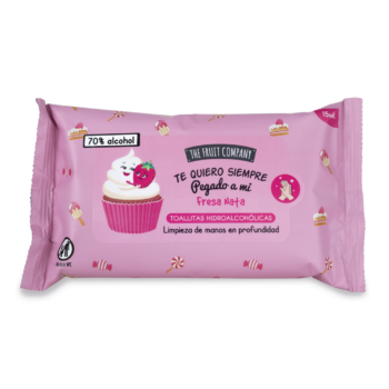 📦 Carton de 24 Paquets de Lingettes Multi-Usages Mains Visage & WC - The Fruit Company 🍓🥥 - Fraise Chantilly – Image 2
