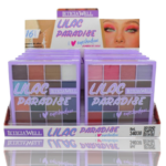 Présentoir de 12 (1,87€ pièce) : Palettes d'ombres à paupières 16 couleurs LILAC PARADISE