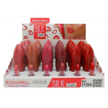 Présentoir de 24 (0,97€ pièce) : Rouge à Lèvres 24h SILK - Leticia Well – Image 3