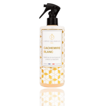 Lot de 3 : Spray haut de gamme fabrication Française - Cachemire Blanc 500ml (soit 5,90€ pièce)