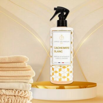 Lot de 3 : Spray haut de gamme fabrication Française - Cachemire Blanc 500ml (soit 5,90€ pièce) – Image 4