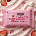 📦 Carton de 24 Paquets de Lingettes Multi-Usages Mains Visage & WC - The Fruit Company 🍓🥥 - Fraise Chantilly