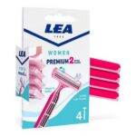Lot de 5 paquets (Soit 1,75€ les 4 rasoirs) : Paquet de 4 rasoirs jettables pour femme - Lea