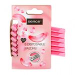 Lot de 6 (Soit 1,75€ les 6 rasoirs) : Paquet de 6 rasoirs jettables pour femme - Sence