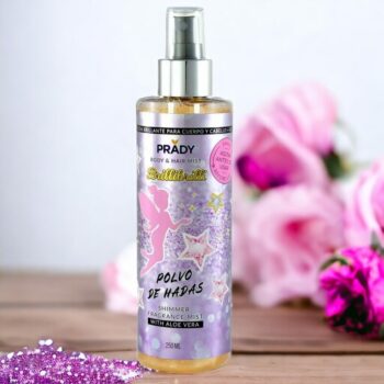 Lot de 4 (soit 3,40€ pièce) : Brume parfumée et pailletée corps et cheveux "Musk-fleuri" - Prady
