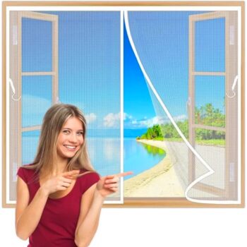 Lot de 6 (2,34€ pièce) : Moustiquaire de fenêtre 130X150cm – Image 2