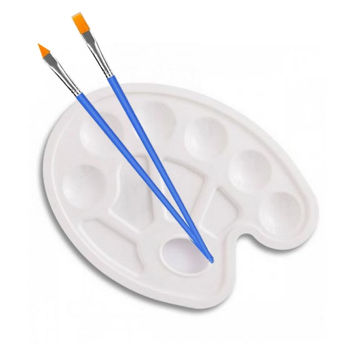 palette de peinture 1 Lot de 6 paquets de palette de peinture avec pinceaux (0,65€ le paquet) – Image 1