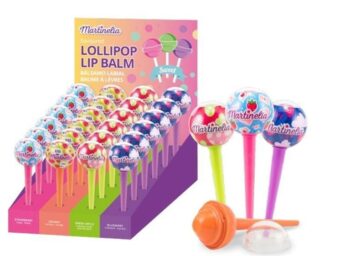 Présentoir de 24 (soit 2,42€ l'unité) : Baume à lèvres LOLLIPOP
