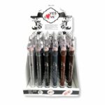 Présentoir de 36 (soit 0,65€ unité) : Crayon pour lèvres & yeux 6 couleurs foncées