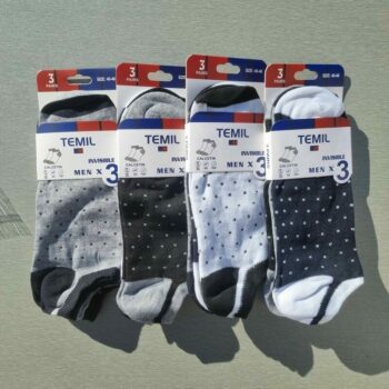 Mélange de 60 paires de chaussettes courtes pour homme à motifs (0,30€ l'unité) – Image 4