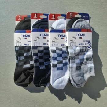 Mélange de 60 paires de chaussettes courtes pour homme à motifs (0,30€ l'unité) – Image 3