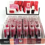 Présentoir de 24 (1,12€ pièce) : Rouge à Lèvres 6 couleurs 24H MAT - EASY PARIS