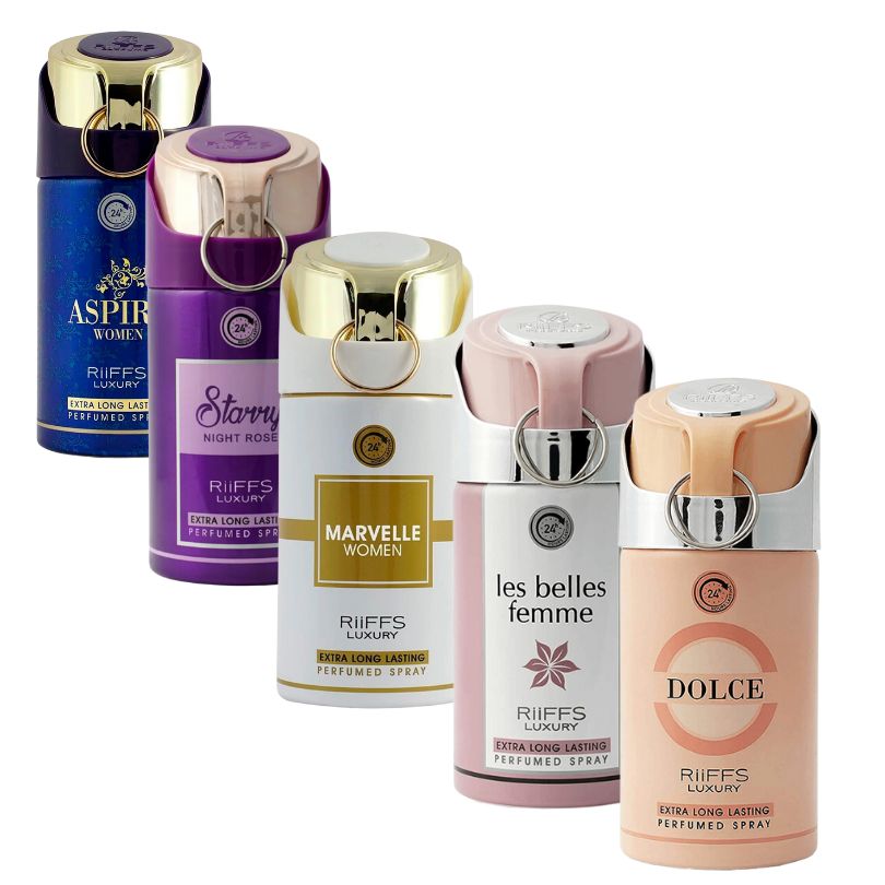 DEODORANT FIIFS FEMME Mélange de 5 (5,50€ unité) : Déodorant Riiffs Luxury pour femme grand format – Image 1