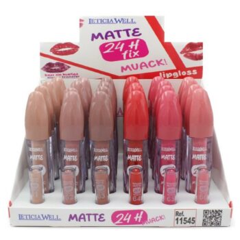 Présentoir de 24 (soit 1,09€ l'unité) : Gloss mat fix 24H. MUACK!