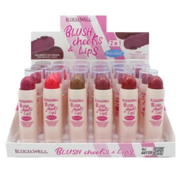 Présentoir de 24 (soit 1,22€ l'unité) : Blush CHEEKS & Rouge à lèvres 2 EN 1