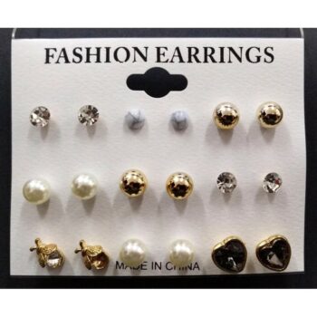 Lot de 10 (soit 0.95€ l'unité) : Blister de 9 boucles d'oreilles soit 90 paires – Image 4