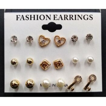 Lot de 10 (soit 0.95€ l'unité) : Blister de 9 boucles d'oreilles soit 90 paires – Image 2
