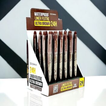 Présentoir de 24 (soit 0,80€ l'unité) : Feutre eyeliner ultra marron Waterproof 24H.