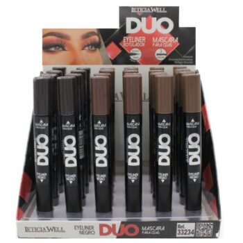 Présentoir de 24 (soit 1,80€ l'unité) : Mascara DUO avec eyeliner et mascara 3 couleurs – Image 3