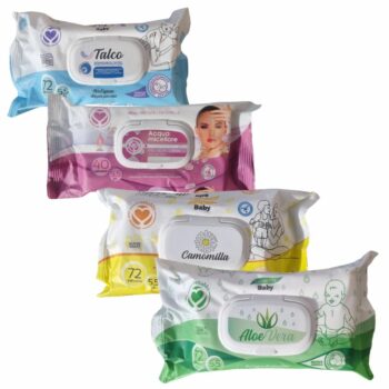 Lot mélangé de 5 Grands paquets de Lingettes Soin (2,70€ unité)