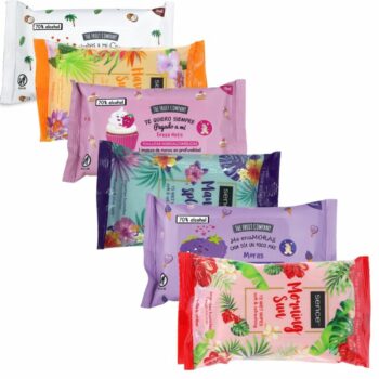 Lot mélangé de 10 paquets de Lingettes Sence et The Fruit Company (1,40€ unité)