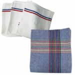 Lot aléatoire de 12 Torchons de Cuisine Rayures (soit 0,70€ l'unité)