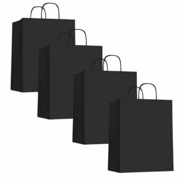 Lot de 12 Sacs Noirs en papier craft (soit 0,57€ l'unité) - Moyens