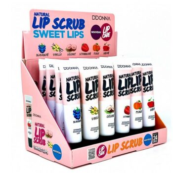 Présentoir de 24 (soit 0.95€ l'unité) Gommages pour les Lèvres aux fruits – Image 2