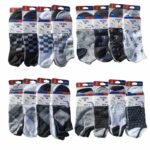 Mélange de 60 paires de chaussettes courtes pour homme à motifs (0,30€ l'unité)