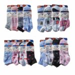 Mélange de 60 paires de chaussettes courtes pour femme à motifs (0,30€ l'unité)