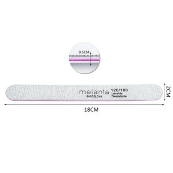 Mélange de 12 (soit 0,50€ pièce) : Lime à ongle professionnelle – Image 2