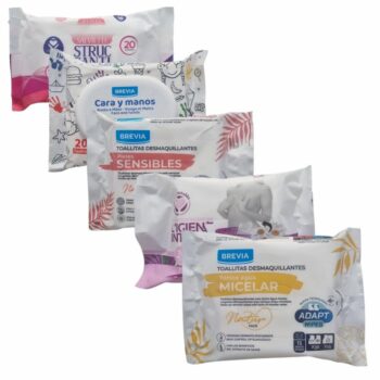 Lot de 5 Paquets de lingettes Soin (soit 1,50€ l'unité)