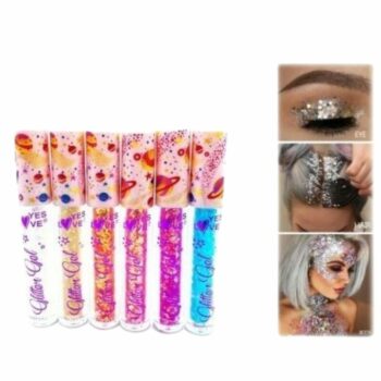 Présentoir de 36 (soit 1.38€ unité) : Gel pailleté multifonctions 6 couleurs – Image 2