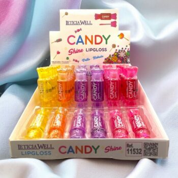 Présentoir de 36 (soit 0,99€ l'unité) : Gloss brillant et hydratant Candy Shine