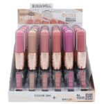 Présentoir de 24 (1,36€ pièce) : Gloss coloré DUO MATTE 24H.