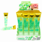 Présentoir de 16 (0,84€ pièce) : Gloss à lèvres OIL GLOW - Vert