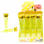 Présentoir de 16 (0,93€ pièce) : Gloss à lèvres OIL GLOW - Jaune