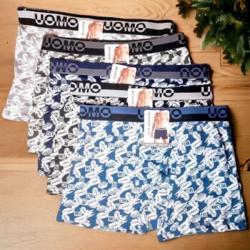 Lot mélangé de 144 (soit 0,80€ unité) : Boxers Bleus/Gris/Noirs à motifs M au XXXL - Collection UrbanSculpt – Image 4