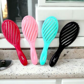 Lot de 12 brosses rondes aérées colorées 24 cm (soit 2.05€ pièce)