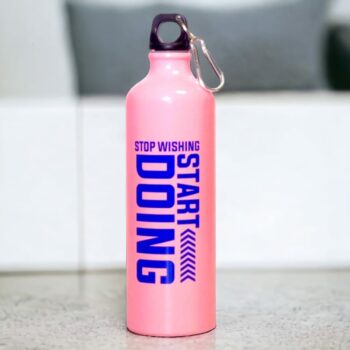 Lot de 12 bouteilles aluminium STOP WISHING-START DOING 750ML (soit 4,48€ unité) – Image 2