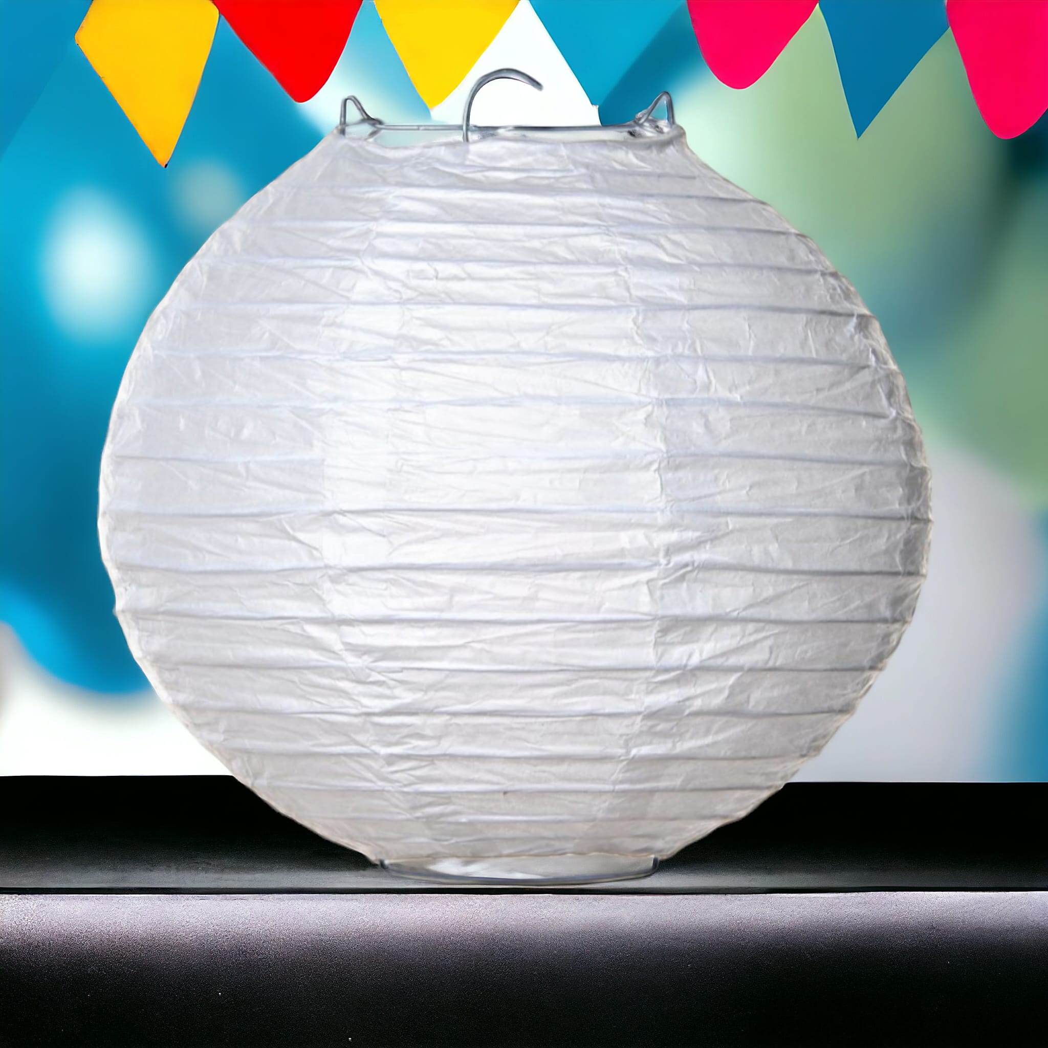 IMG-20240126-WA0075 Lot de 12 (Soit 1,02€ unité) : Lanterne de papier ronde Blanche - 25cm – Image 2