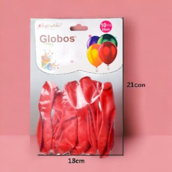 Lot de 12 (Soit 0,67€ le paquet) : Paquets de 10 Ballons Rouges - 23cm – Image 3