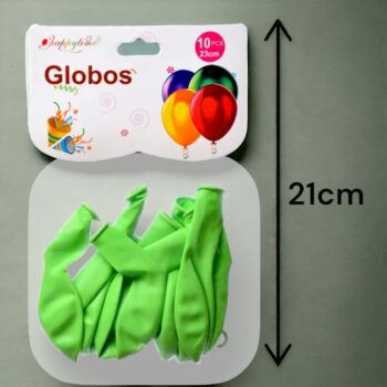 Lot de 12 (Soit 0,67€ le paquet) : Paquets de 10 Ballons Verts - 23cm – Image 4