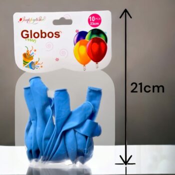 Lot de 12 (Soit 0,67€ le paquet) : Paquets de 10 Ballons Bleus - 23cm – Image 4
