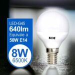 Lot de 10 ampoules 640lm LED 8W (soit 1,57€ l'unité)
