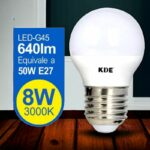 Lot de 10 ampoules 640lm LED 8W (soit 1,57€ l'unité)