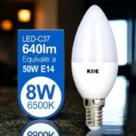 Lot de 10 ampoules 640lm LED 8W (soit 1,57€ l'unité)
