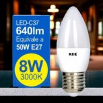 Lot de 10 ampoules 640lm LED 8W (soit 2,02€ l'unité)
