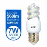 Lot de 10 ampoules spirales 560lm LED 7W (soit 2,98€ l'unité)