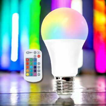Lot de 10 ampoules RGB LED 8W (soit 6,97€ l'unité)